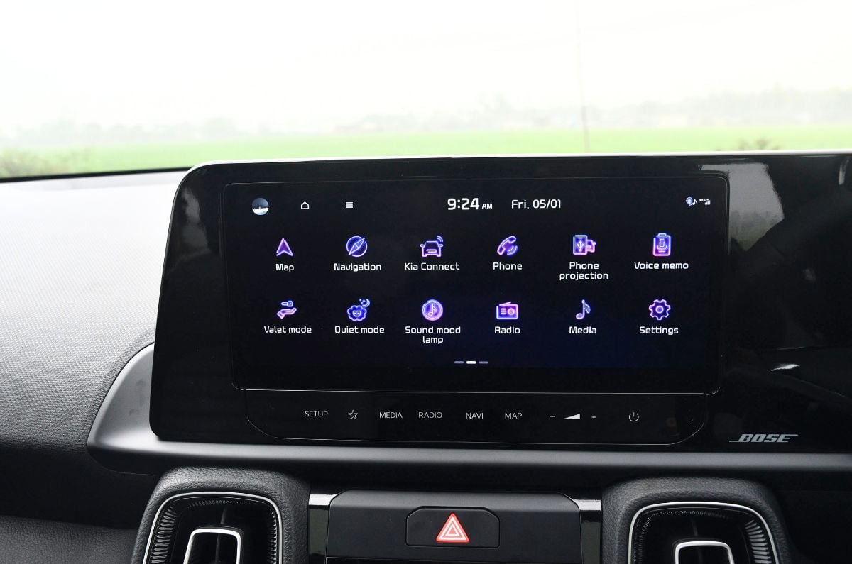 Kia Sonet touchscreen infotainment 